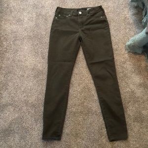 Green high waisted jeans size->00